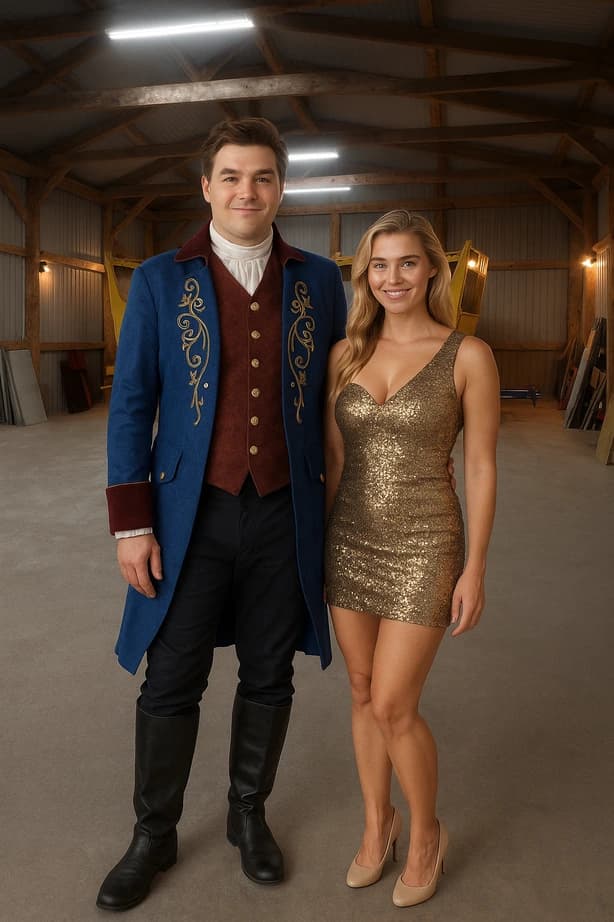 Veren en glitter kostuum