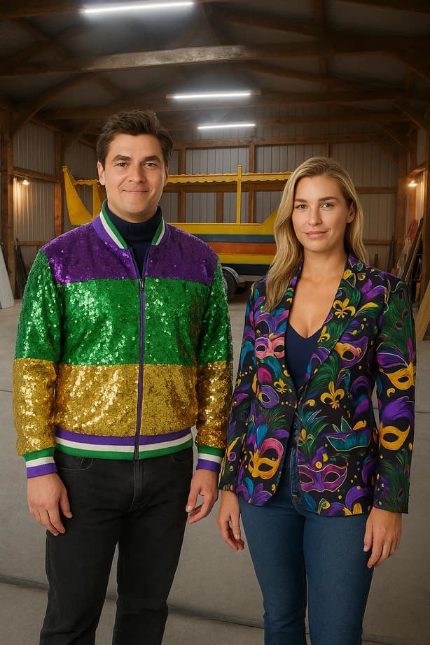 Nachtelijke carnaval sfeer